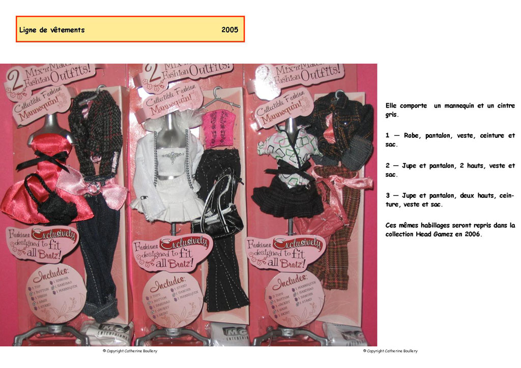 Ligne de v�tements 2005